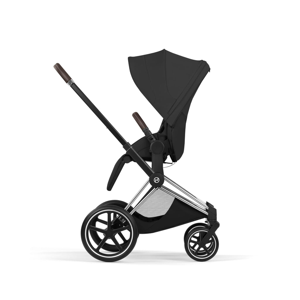 Cybex PRIAM Fold Cot Ultimate Travel System Bundle - Style Sepia Black & Chrome Brown Frame