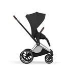 Cybex PRIAM Fold Cot Travel System Bundle - Style Sepia Black & Chrome Brown Frame
