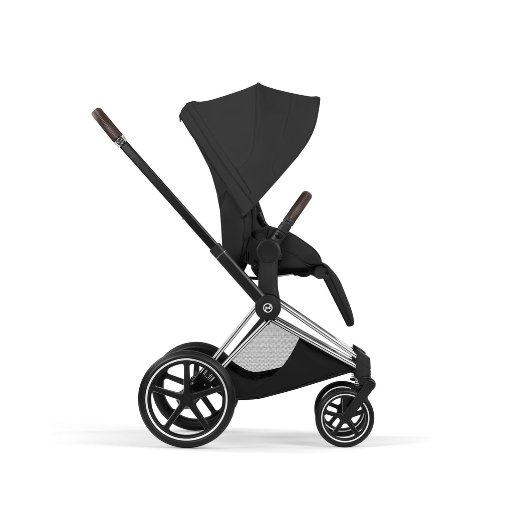Cybex PRIAM Fold Cot Accessory Bundle - Style Sepia Black & Chrome Brown Frame