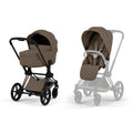 Cybex Priam Comfort Set  (Pushchair & Carrycot) - Coconut Brown with Matt Black Frame