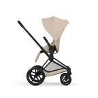 Cybex PRIAM Fold Cot Travel System Bundle - Comfort Cozy Beige & Matt Black Frame