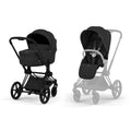 Cybex Priam Comfort Set  (Pushchair & Carrycot) - Sepia Black with Matt Black Frame