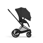 Cybex PRIAM Fold Cot Travel System Bundle  - Comfort Sepia Black & Matt Black Frame