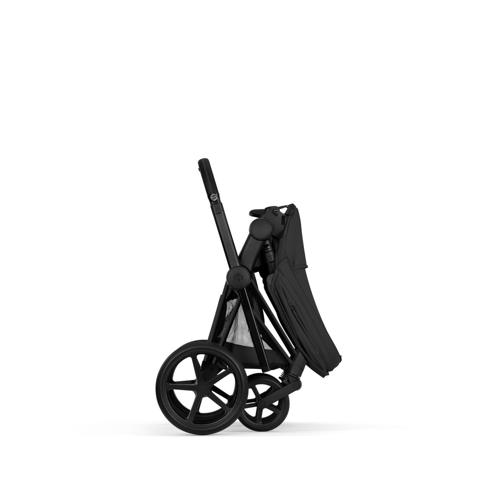 Cybex PRIAM Fold Cot Travel System Bundle  - Comfort Sepia Black & Matt Black Frame