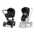 Cybex Priam Comfort Set  (Pushchair & Carrycot) - Sepia Black with Rose Gold Frame