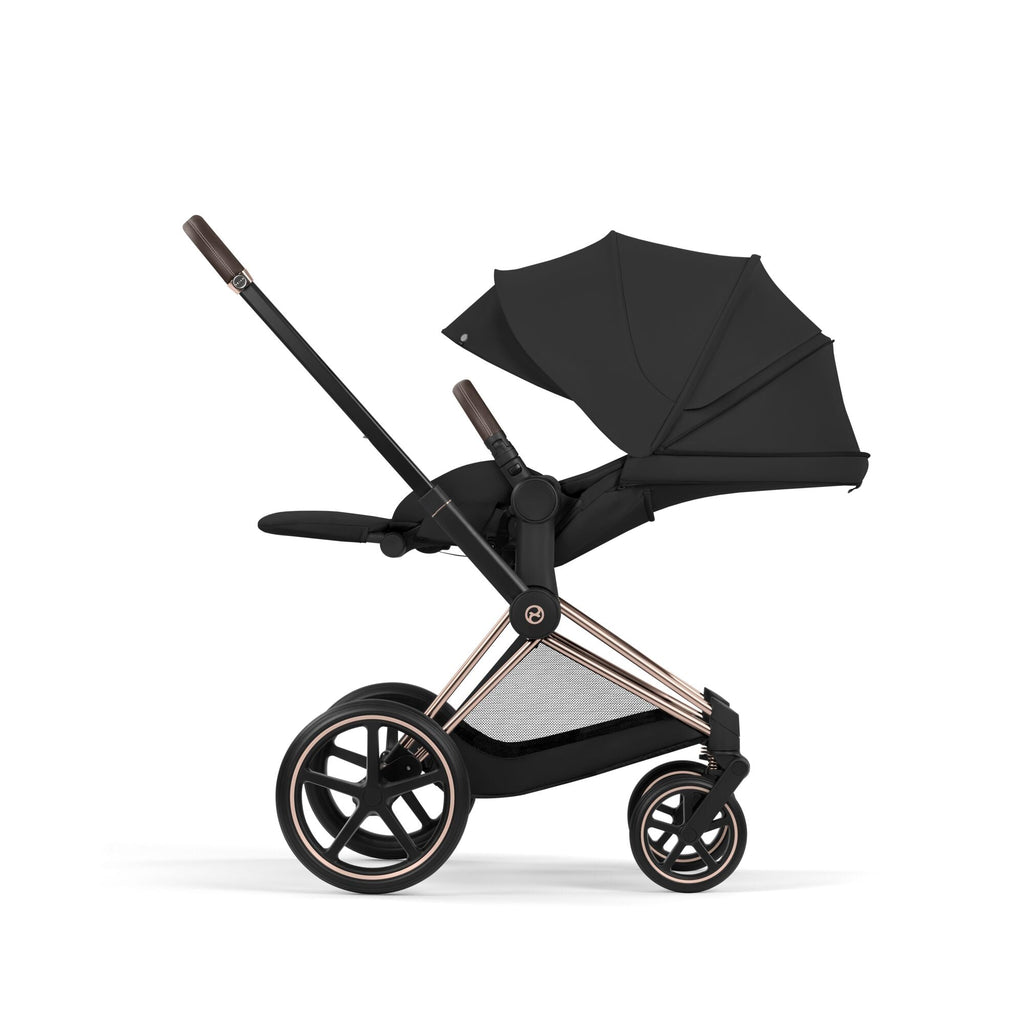 Cybex Priam Comfort Set  (Pushchair & Carrycot) - Sepia Black with Rose Gold Frame