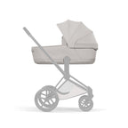 Cybex PRIAM Fold Cot Ultimate Travel System Bundle - Style City Grey & Rose Gold Frame