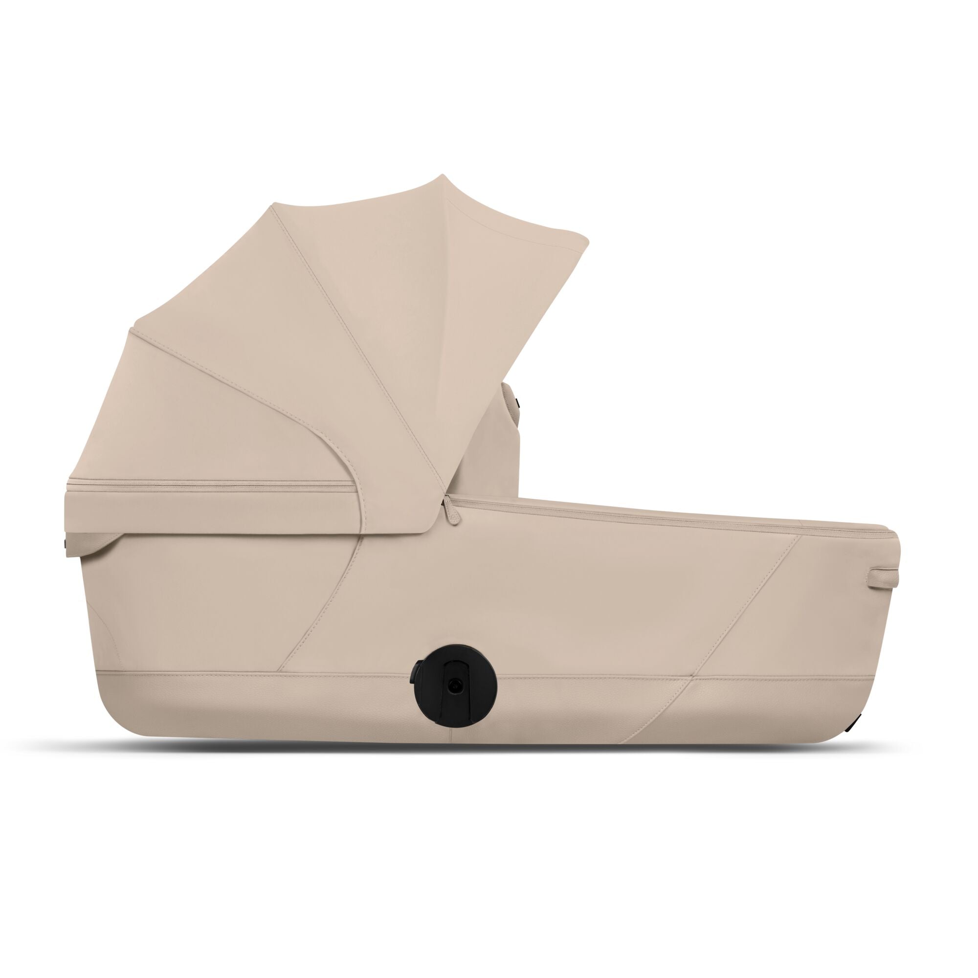 Cybex e-PRIAM Fold Cot Travel System Bundle - Style Cozy Beige & Matt Black Frame