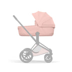 Cybex e-PRIAM Fold Cot Travel System Bundle - Style Peach Pink & Rose Gold Frame
