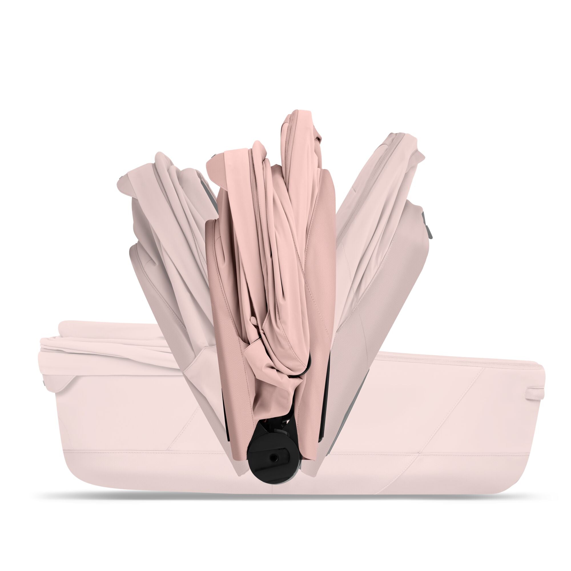 Cybex e-PRIAM Fold Cot Travel System Bundle - Style Peach Pink & Matt Black Frame