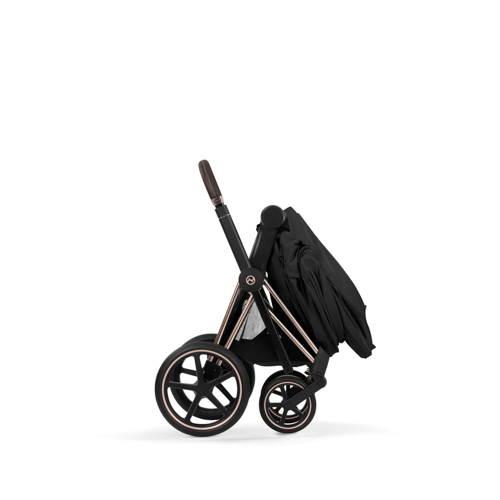 Cybex PRIAM Fold Cot Travel System Bundle - Style Sepia Black & Matt Black Frame