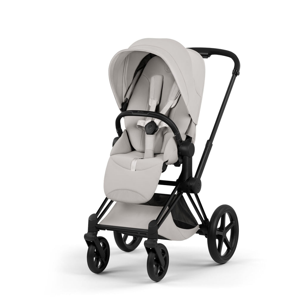 Cybex PRIAM Fold Cot Accessory Bundle - Style City Grey & Matt Black Frame
