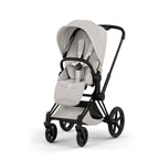 Cybex PRIAM Fold Cot Accessory Bundle - Style City Grey & Matt Black Frame