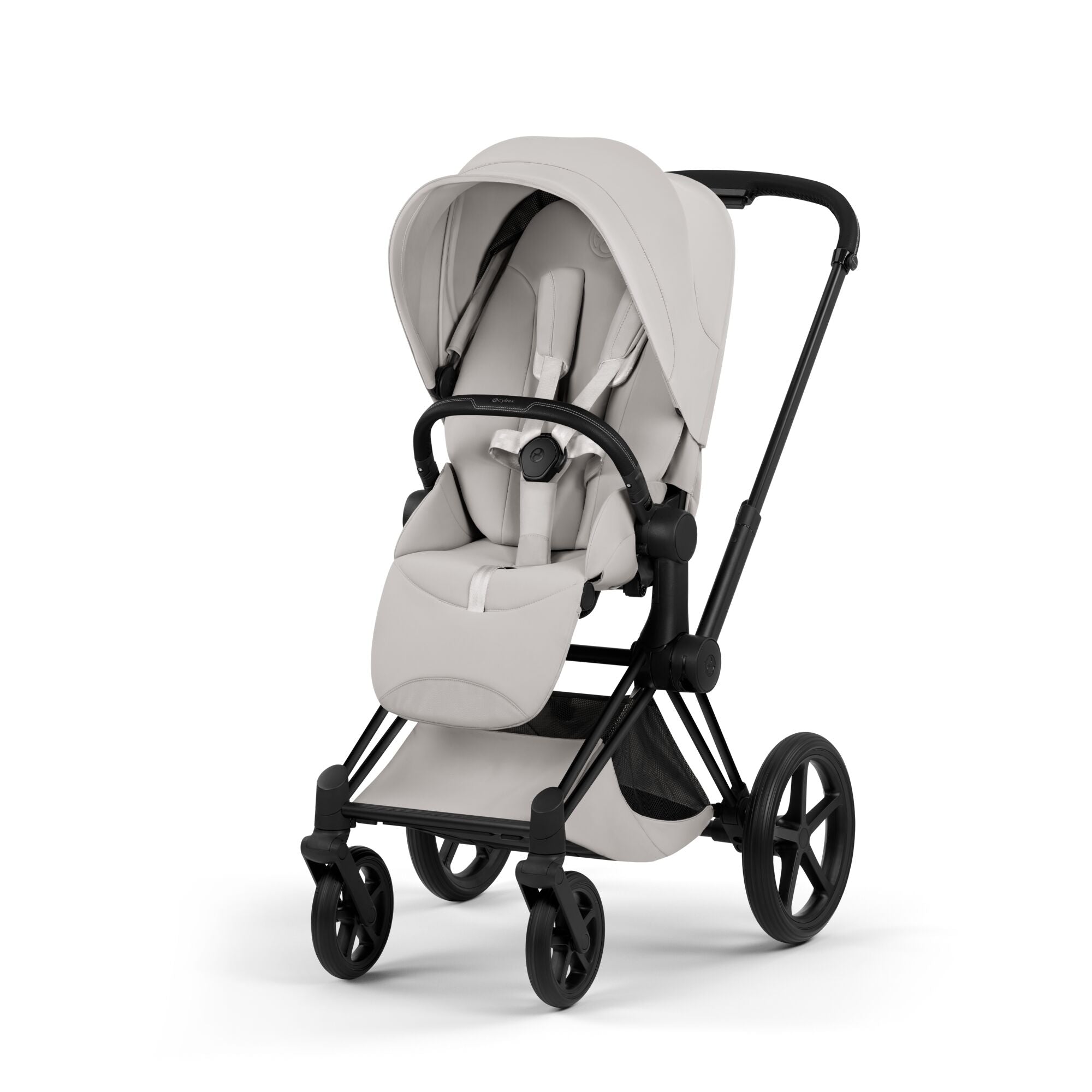Cybex PRIAM Fold Cot Accessory Bundle - Style City Grey & Matt Black Frame