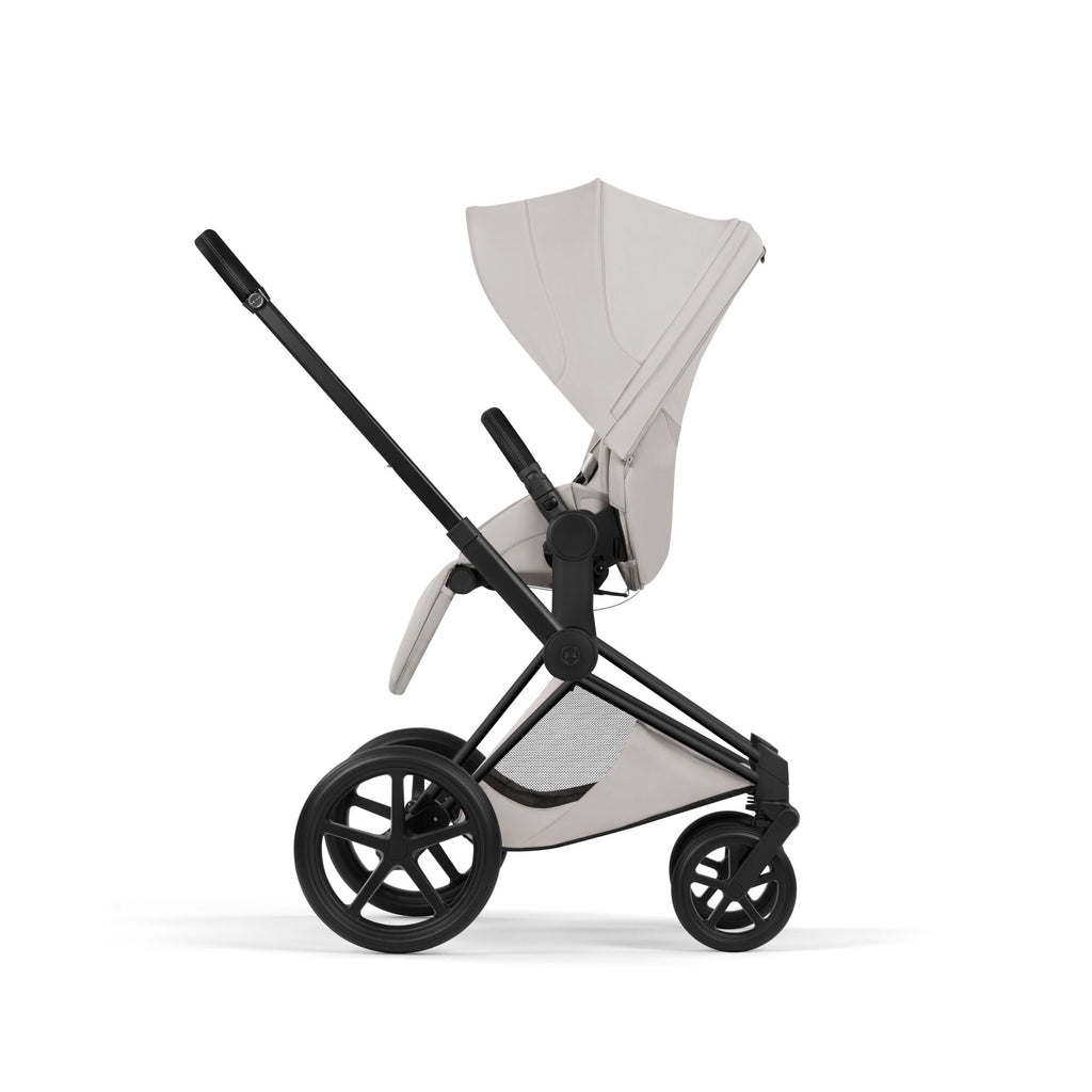 Cybex PRIAM Fold Cot Accessory Bundle - Style City Grey & Matt Black Frame