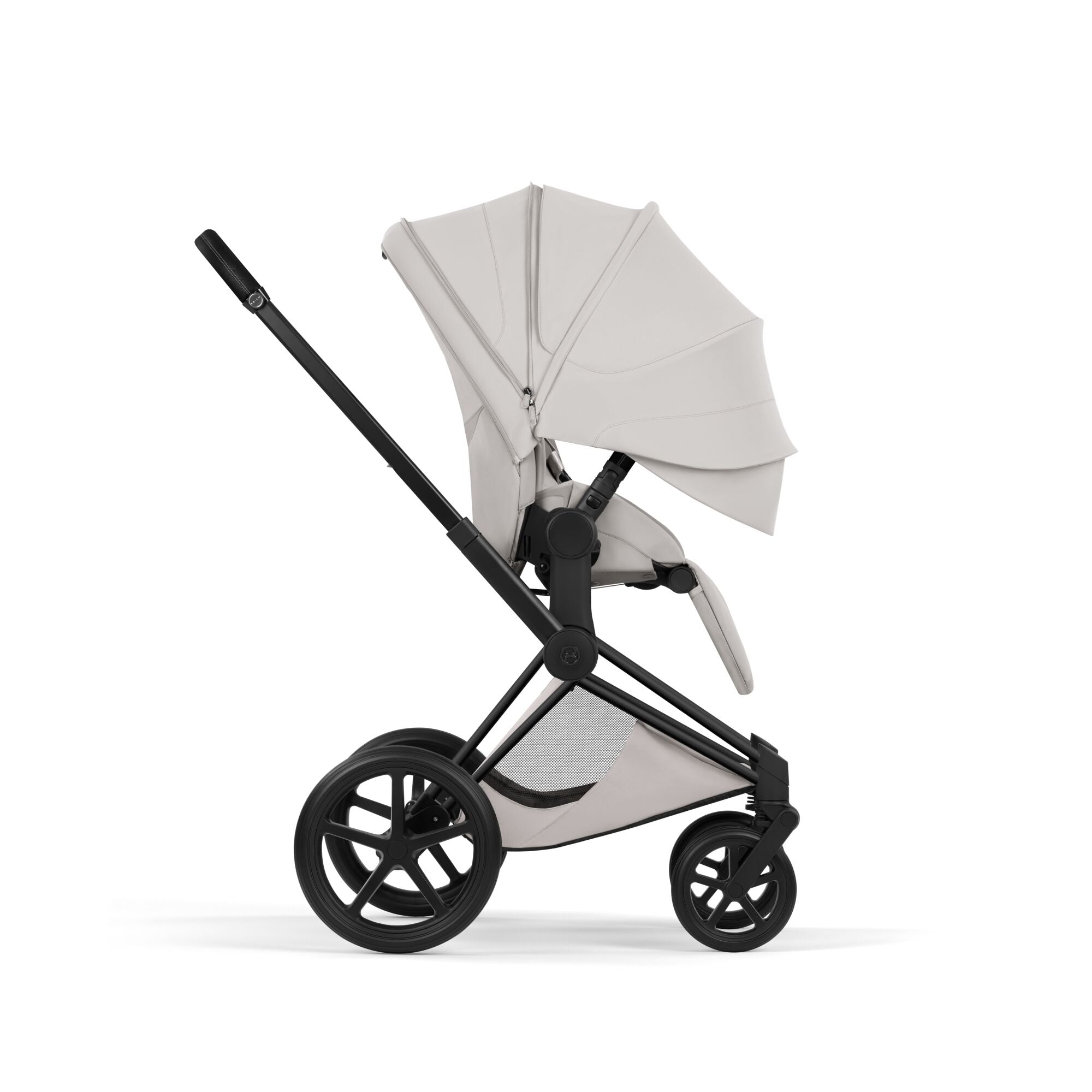 Cybex PRIAM Fold Cot Accessory Bundle - Style City Grey & Matt Black Frame