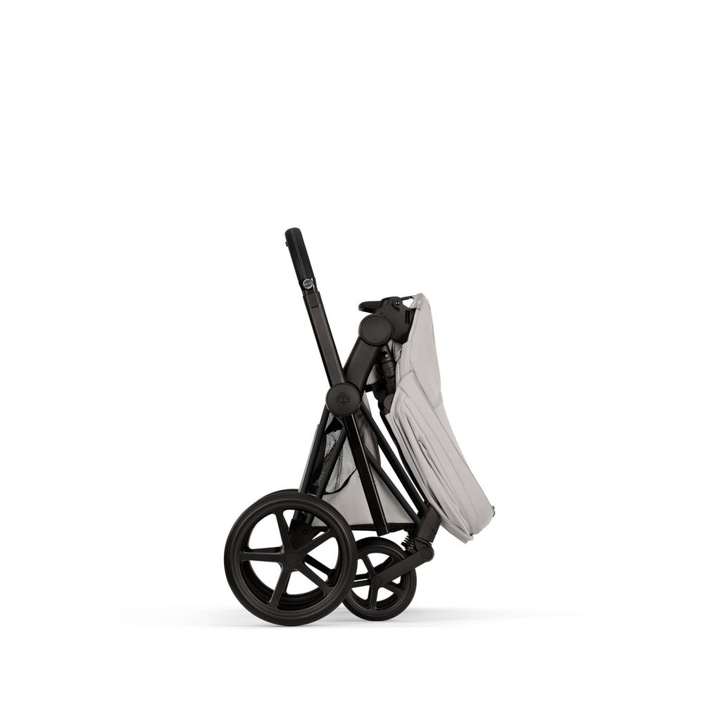Cybex PRIAM Fold Cot Ultimate Travel System Bundle - Style City Grey & Matt Black Frame