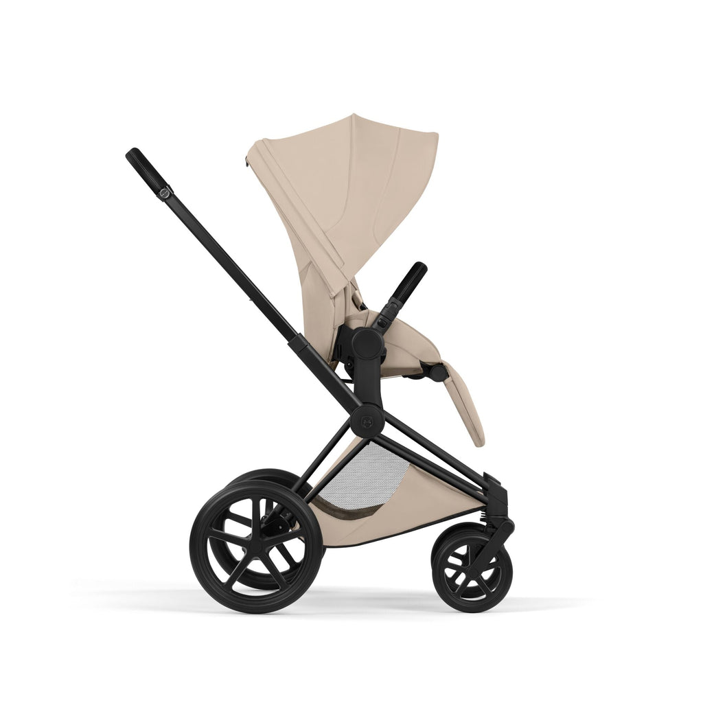 Cybex PRIAM Fold Cot Accessory Bundle - Style Cozy Beige & Matt Black Frame
