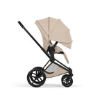 Cybex PRIAM Fold Cot Accessory Bundle - Style Cozy Beige & Matt Black Frame