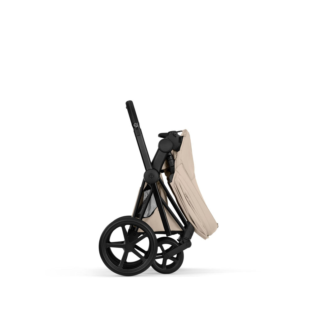 Cybex PRIAM Fold Cot Accessory Bundle - Style Cozy Beige & Matt Black Frame