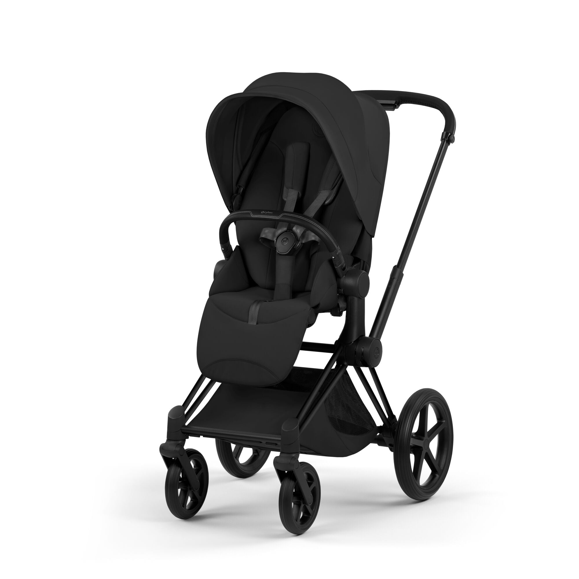 Cybex PRIAM Fold Cot Travel System Bundle - Style Sepia Black & Matt Black Frame