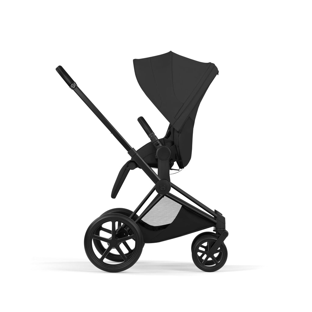 Cybex PRIAM Fold Cot Travel System Bundle - Style Sepia Black & Matt Black Frame