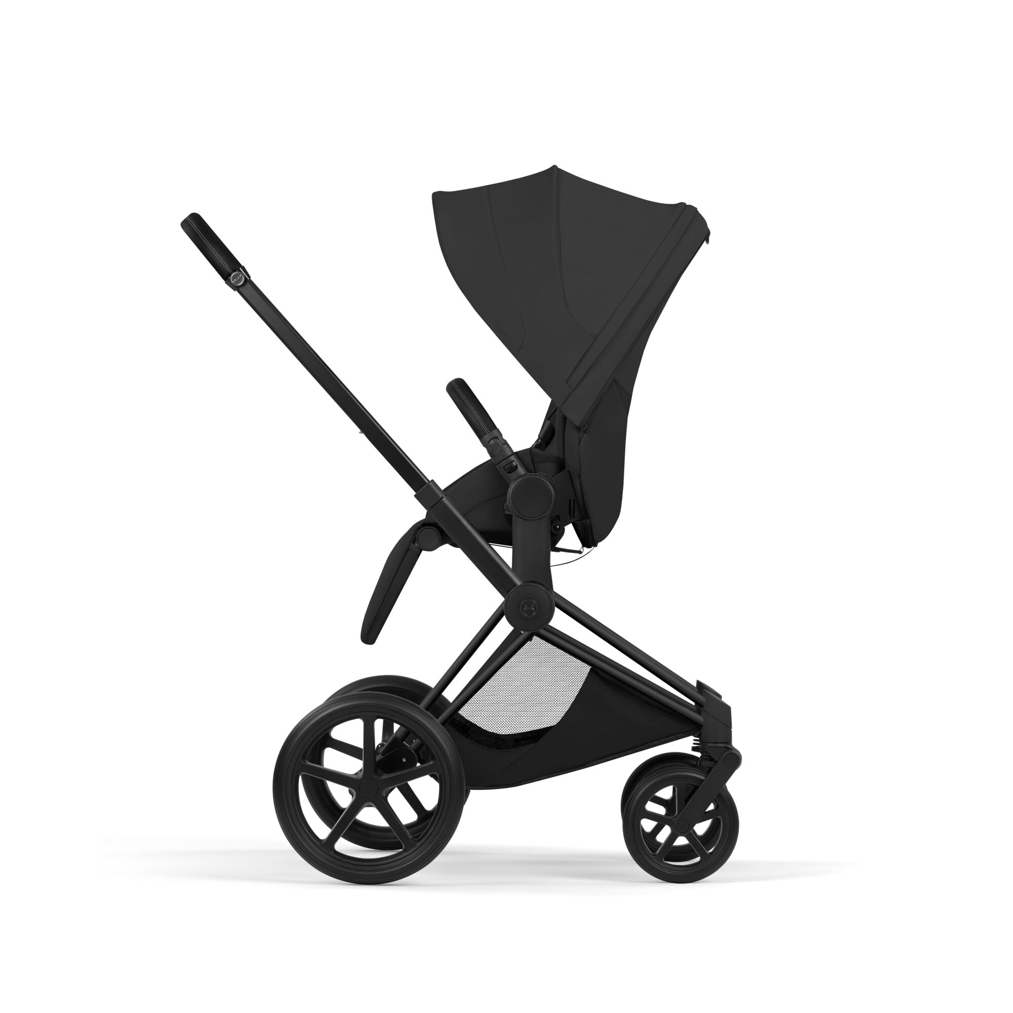 Cybex PRIAM Fold Cot Travel System Bundle - Style Sepia Black & Matt Black Frame