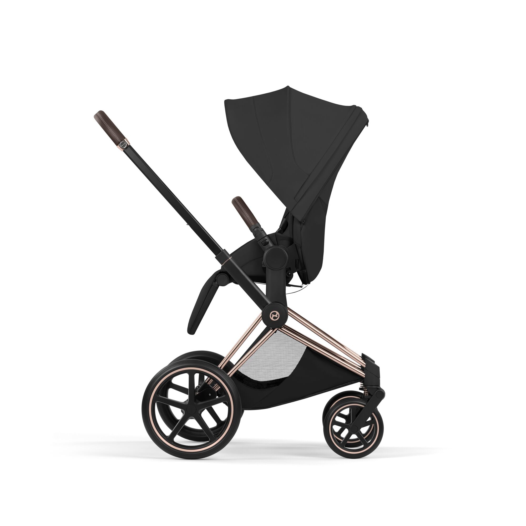 Cybex Priam Style Pushchair - Sepia Black with Rose Gold Frame