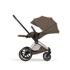 Cybex PRIAM Fold Cot Travel System Bundle - Style Coconut Brown & Rose Gold Frame