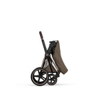 Cybex PRIAM Fold Cot Travel System Bundle - Style Coconut Brown & Rose Gold Frame