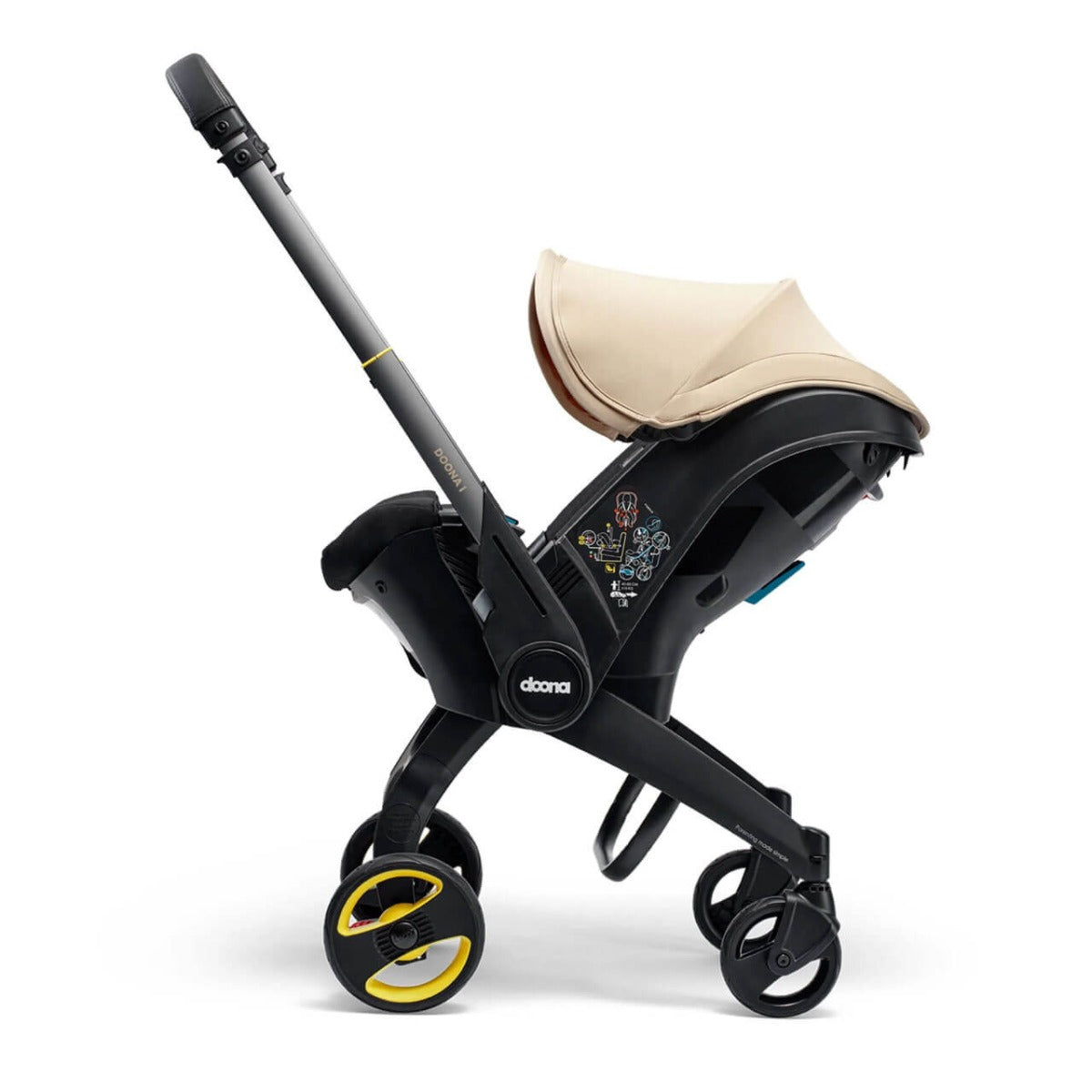 Doona i Infant Car Seat Stroller + IsoFix Base - Sahara Sand 10
