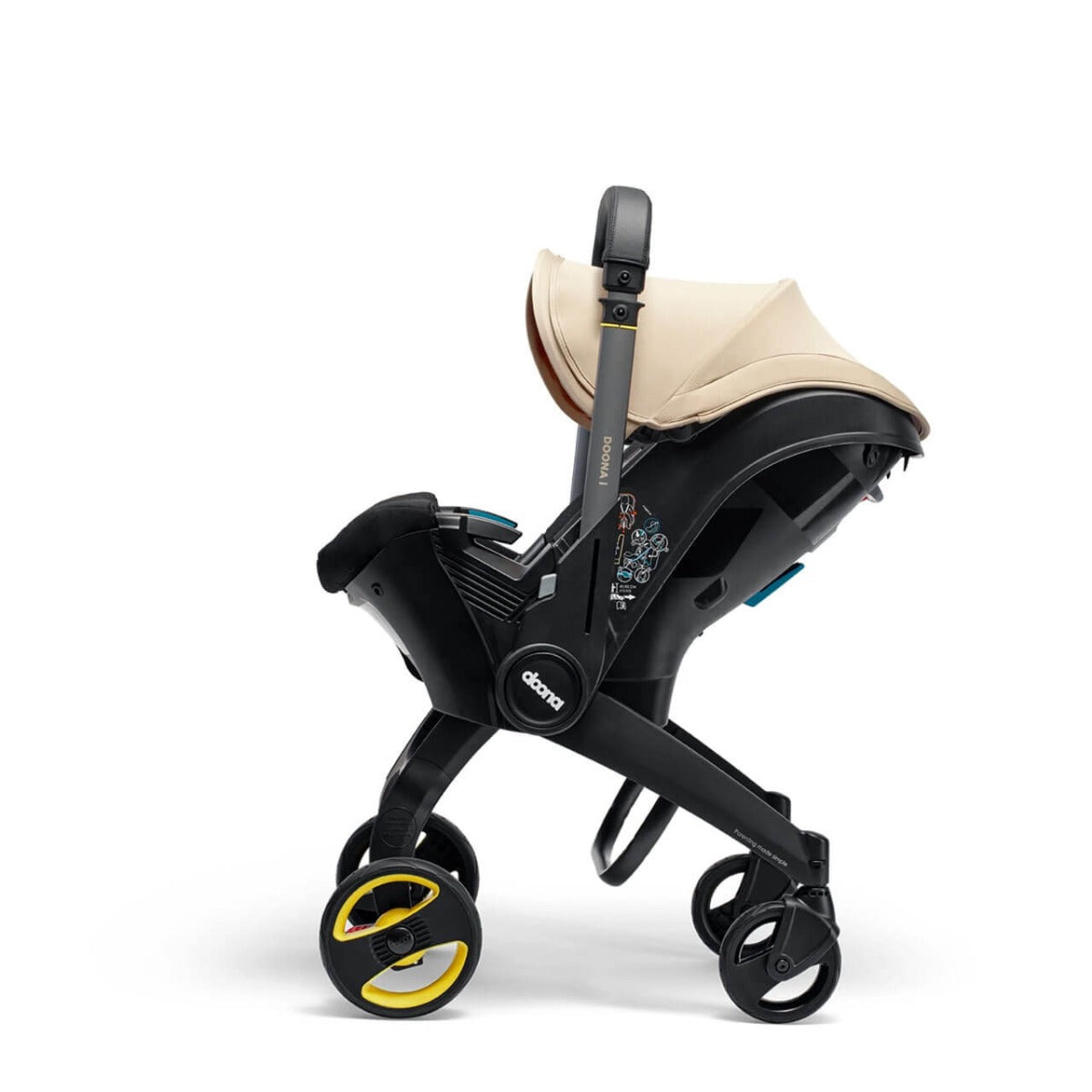 Doona i Infant Car Seat Stroller + IsoFix Base - Sahara Sand 11