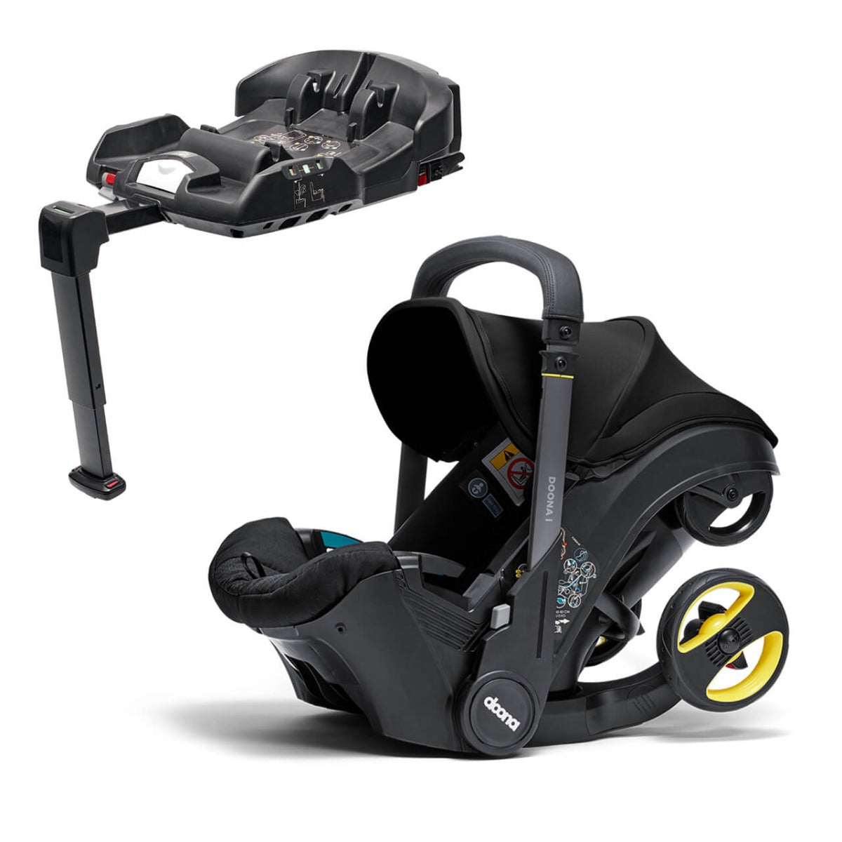 Doona i Infant Car Seat Stroller + IsoFix Base - Nitro Black 1