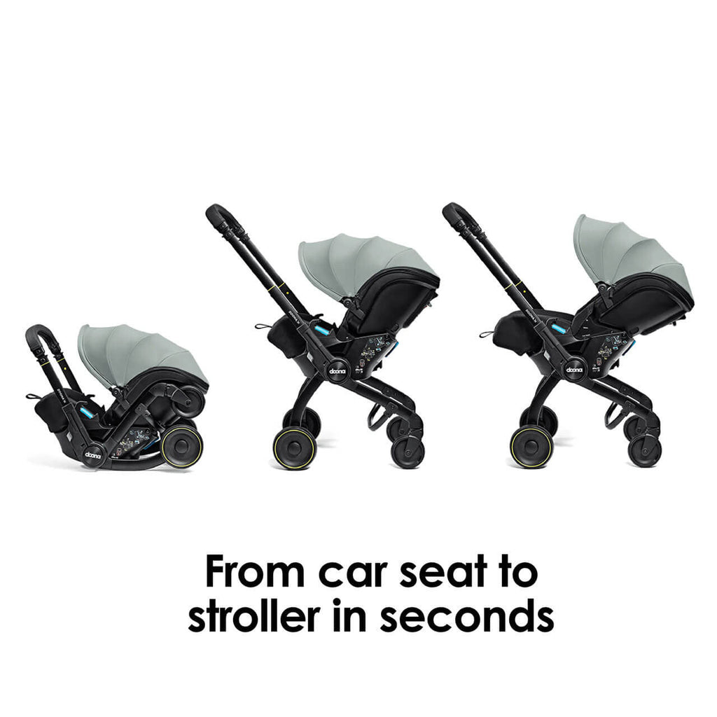 Doona X Infant Car Seat Stroller + IsoFix Base - Dusty Sage 9