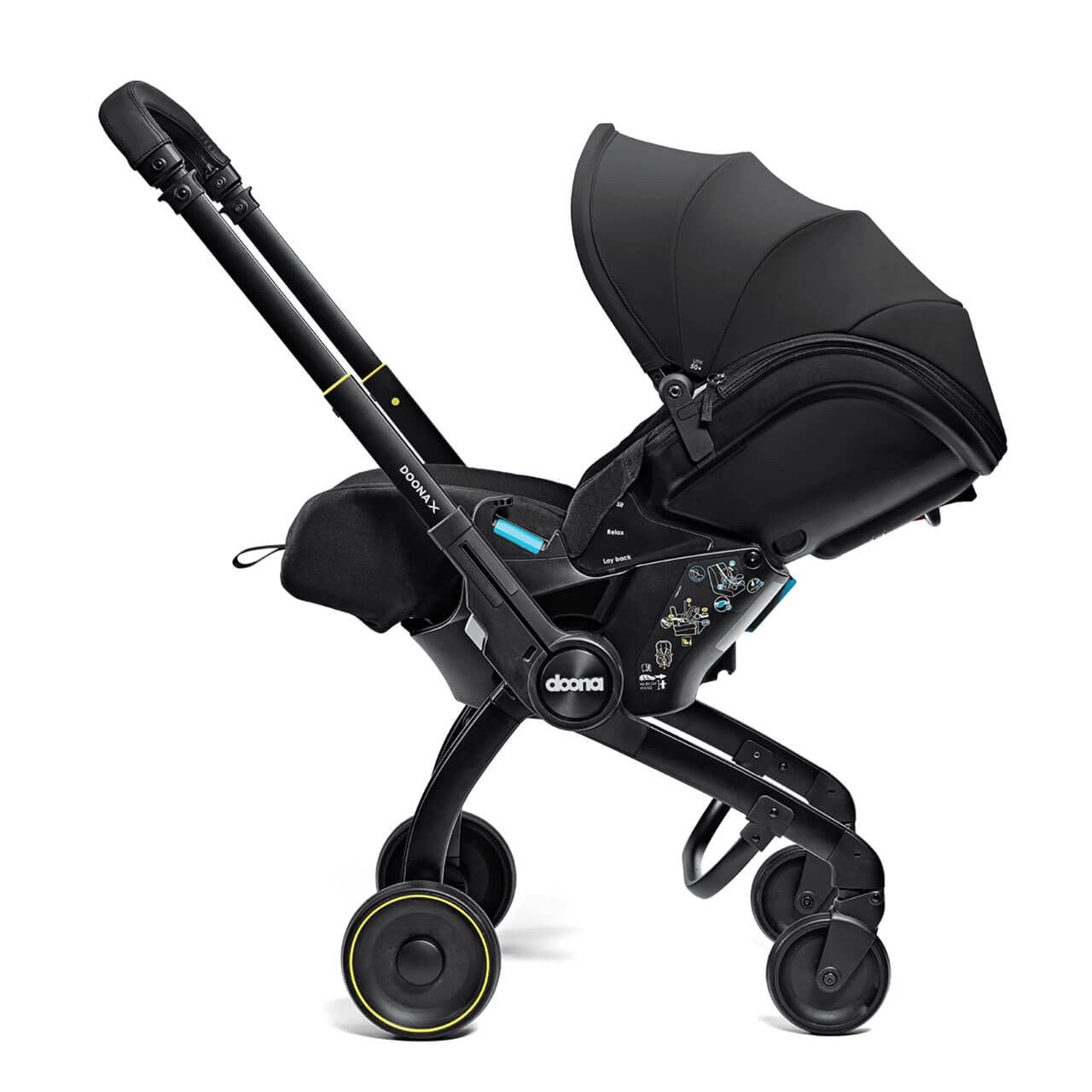 Doona X Infant Car Seat Stroller + IsoFix Base - Nitro Black 5