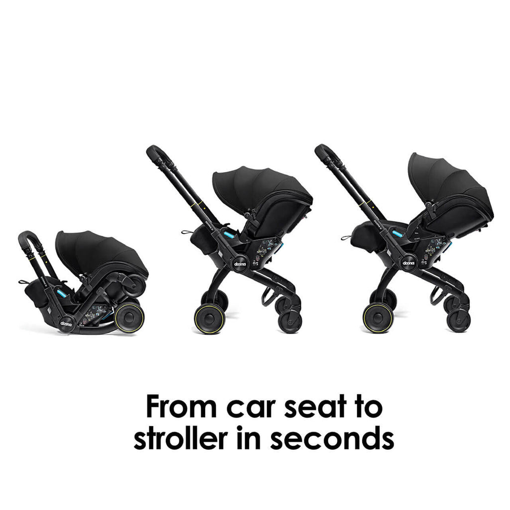Doona X Infant Car Seat Stroller + IsoFix Base - Nitro Black 7