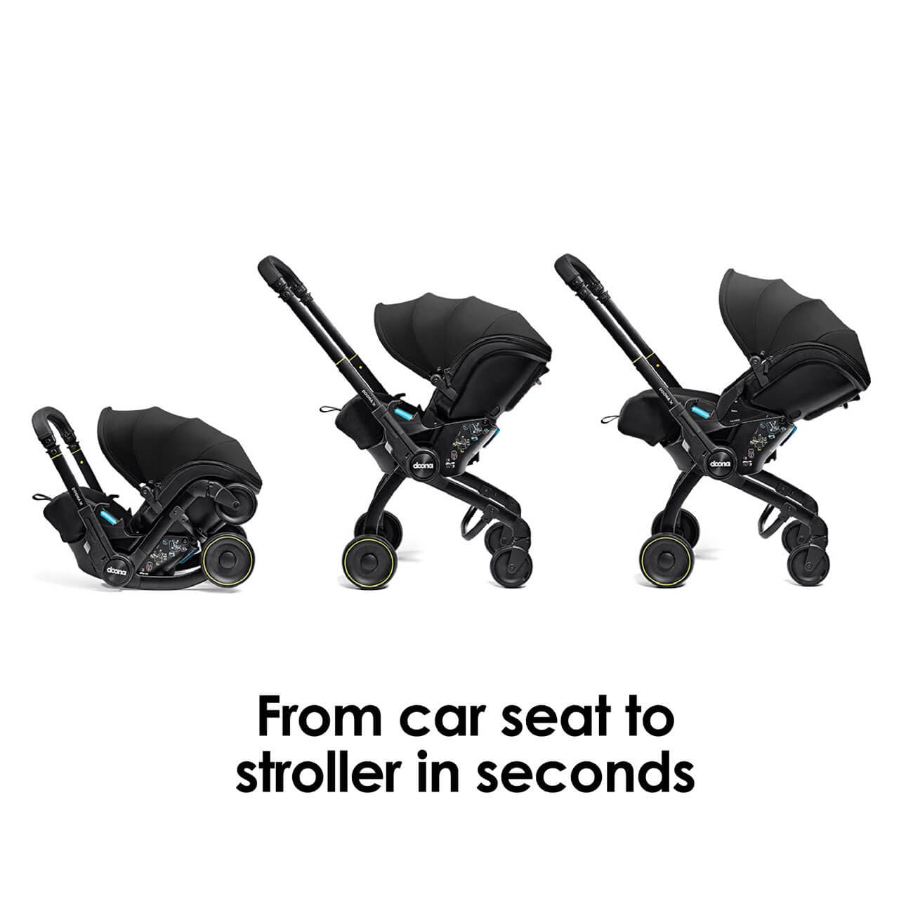 Doona X Infant Car Seat Stroller + IsoFix Base - Nitro Black 7