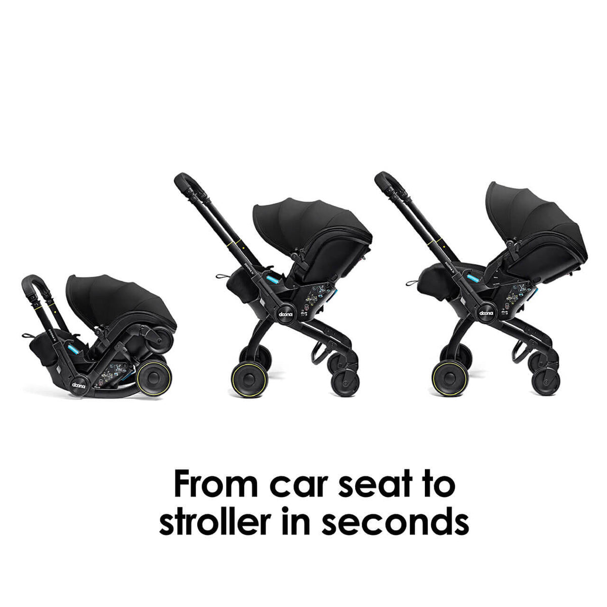 Doona X Infant Car Seat Stroller + IsoFix Base - Nitro Black 7