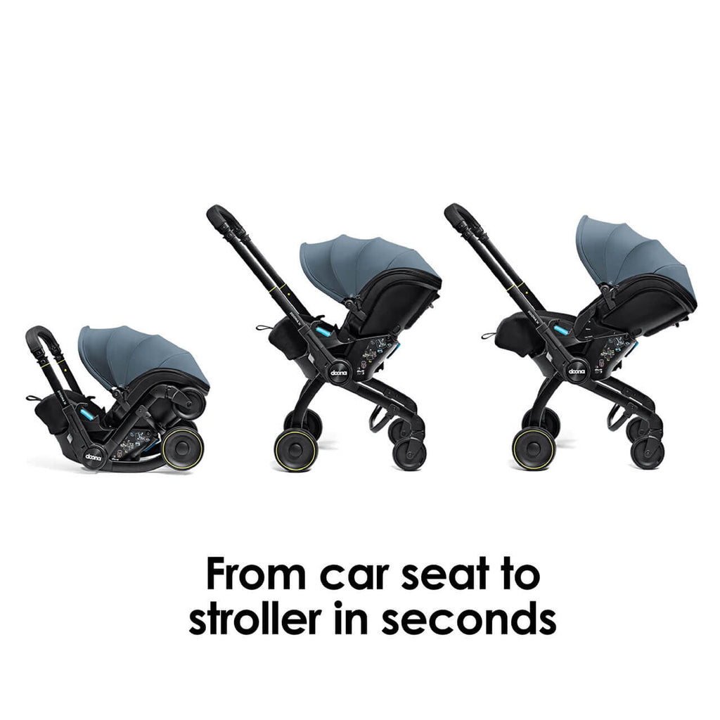 Doona X Infant Car Seat Stroller + IsoFix Base - Ocean Blue 9