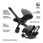 Doona X Infant Car Seat Stroller + IsoFix Base - Slate Green