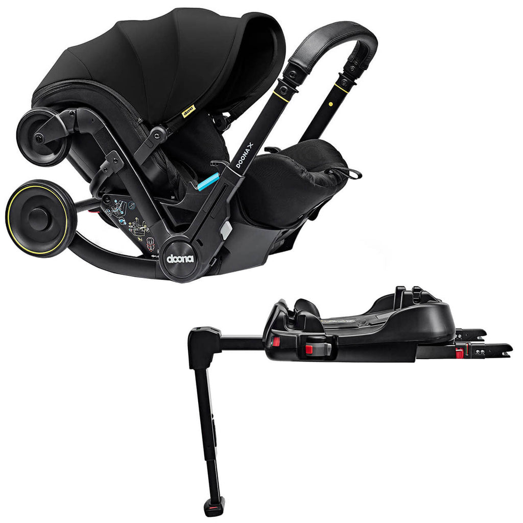 Doona X Infant Car Seat Stroller + IsoFix Base - Nitro Black 1