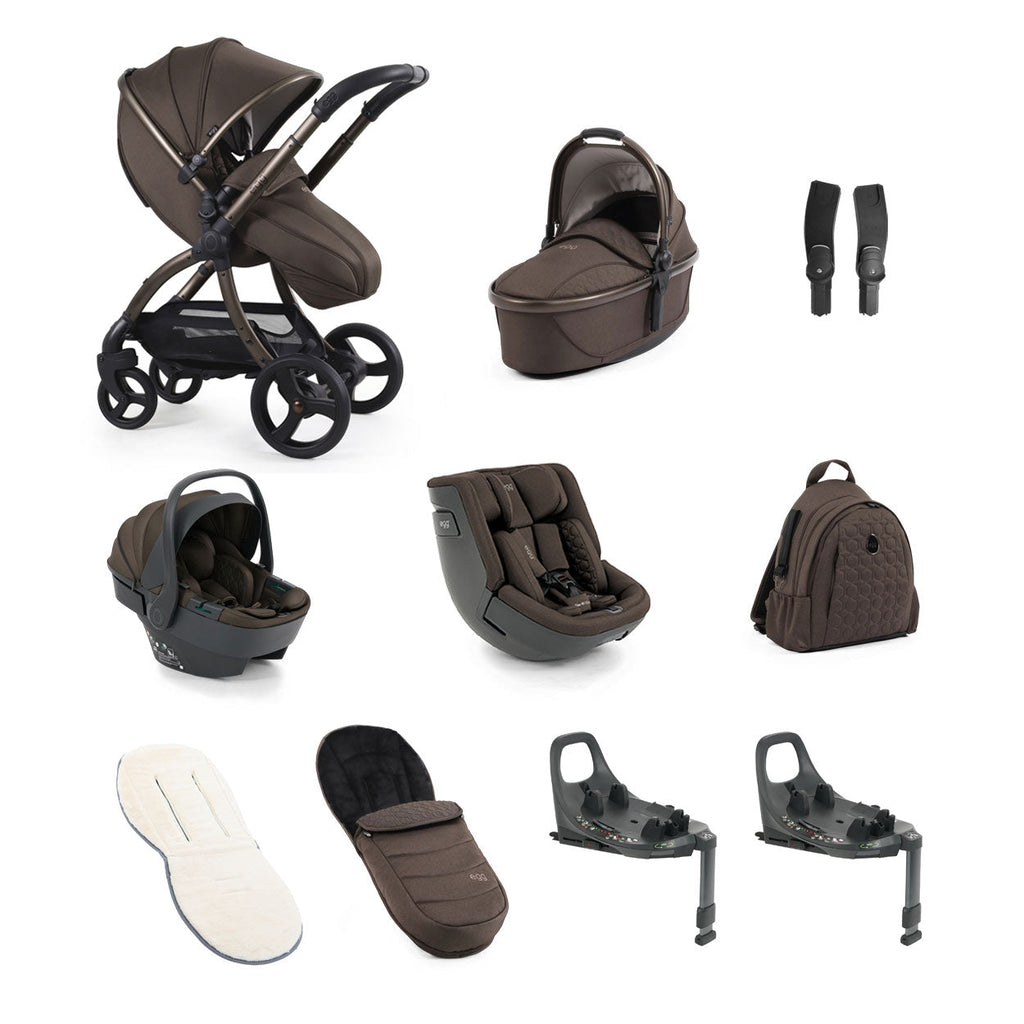 Egg 3 Ultimate Shell 360 Travel System Bundle - Chocolate Velvet