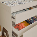 Tutti Bambini Fuori Chest Changer - White Sand & Warm Walnut