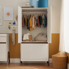 Tutti Bambini Fuori Wardrobe - White Sand & Warm Walnut