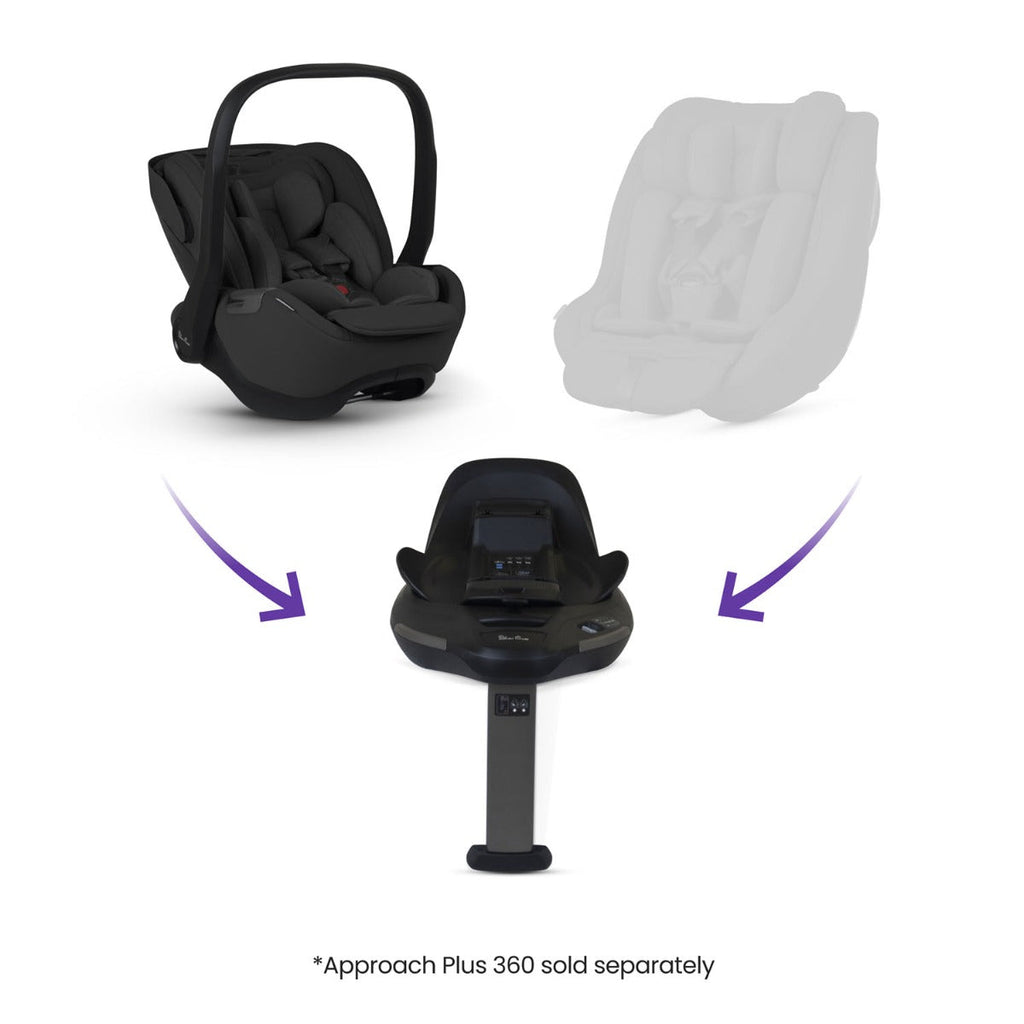 Silver Cross Glide Plus 360 Infant Car Seat & Base Plus 360 - Iconic Black 3