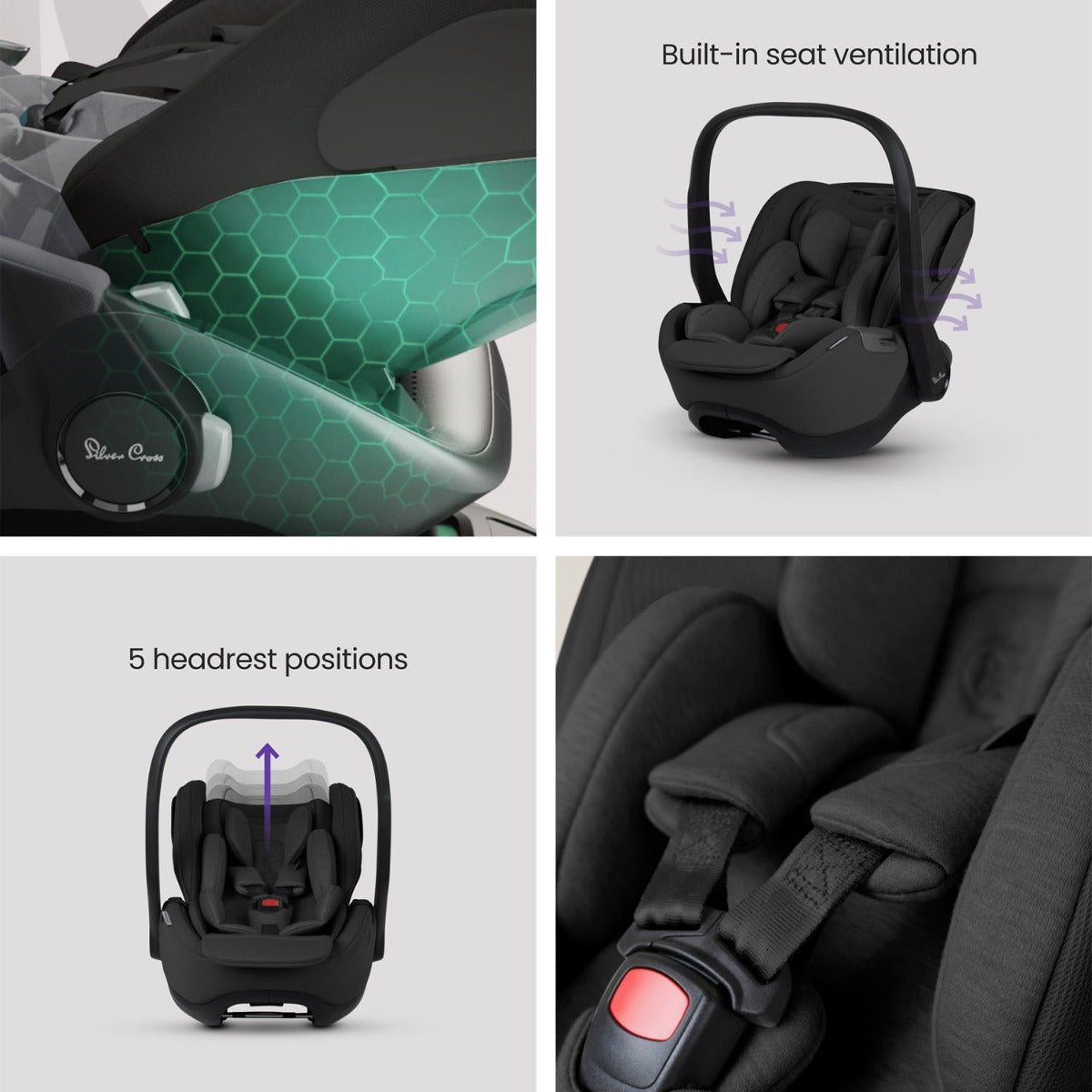 Silver Cross Glide Plus 360 Infant Car Seat & Base Plus 360 - Iconic Black 10