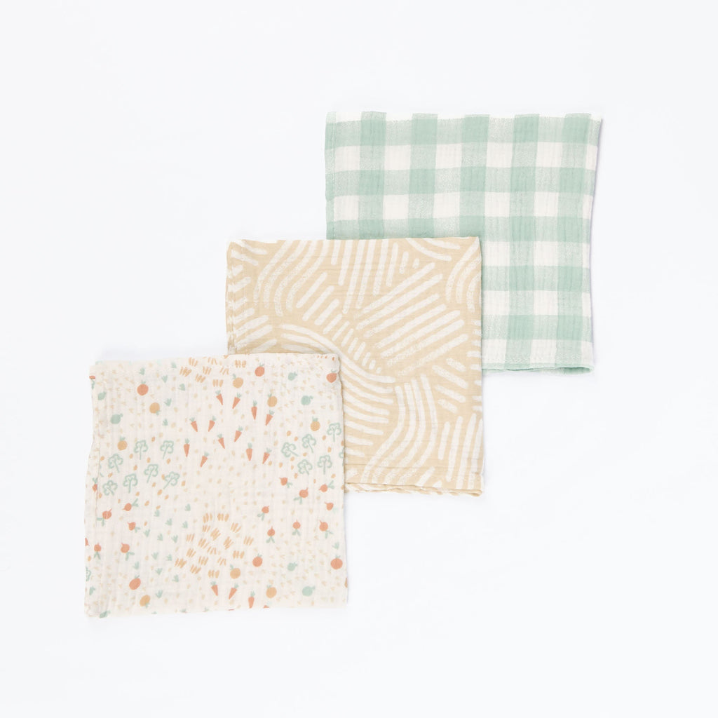 Tutti Bambini Large Muslin Square Swaddles 3pk - Good Life