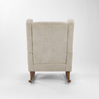 Tutti Bambini Harper Wingback Rocking Chair & Footstool - Mushroom