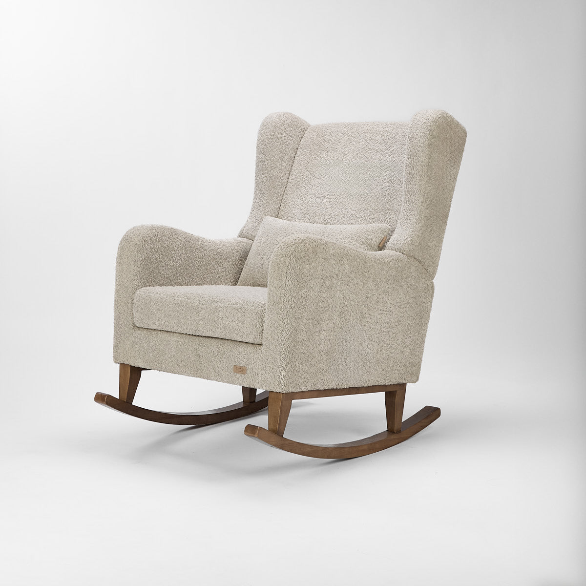 Tutti Bambini Harper Wingback Rocking Chair & Footstool - Mushroom