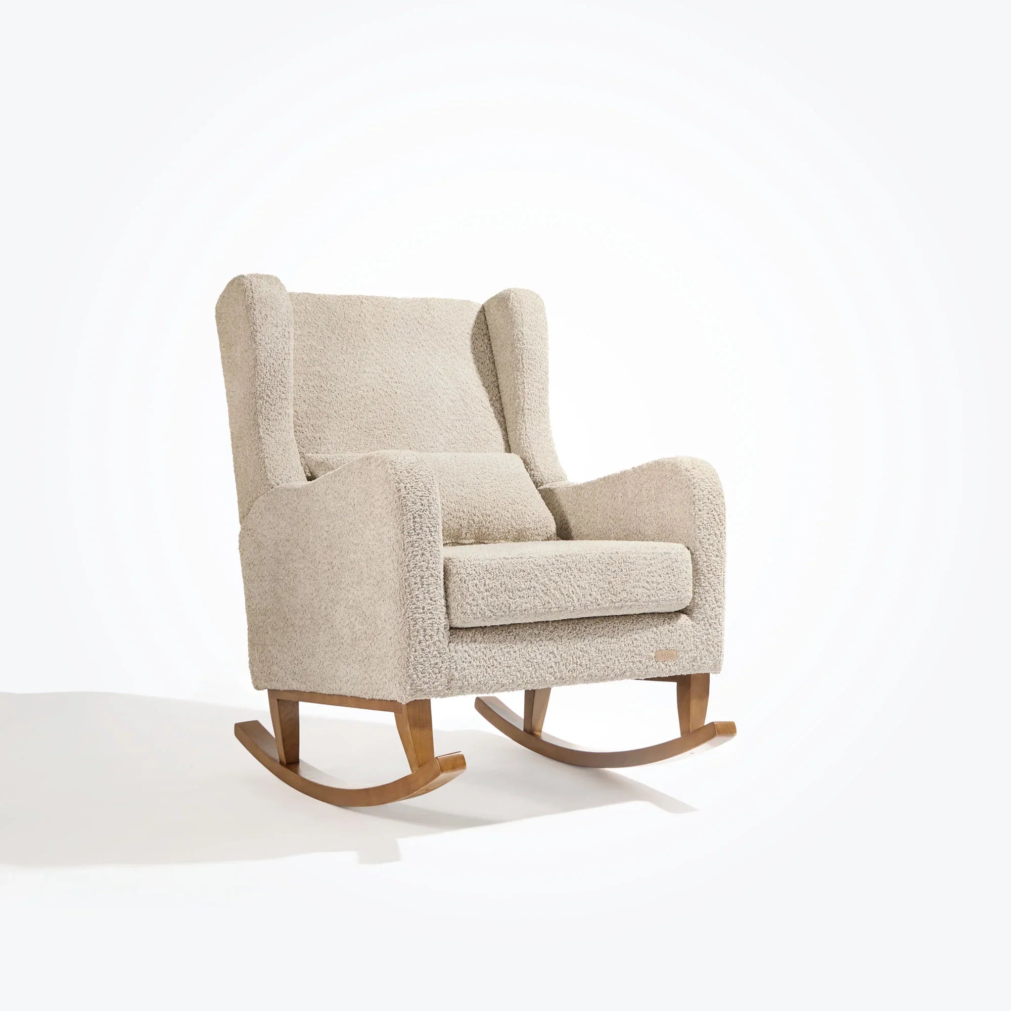 Tutti Bambini Harper Wingback Rocking Chair & Footstool - Teddy Mushroom